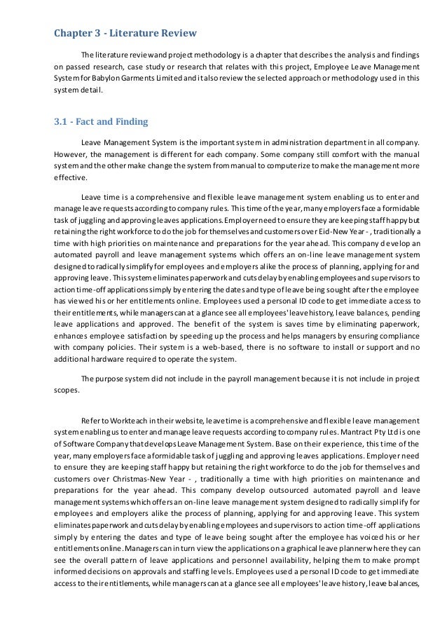 Literature review on payroll management